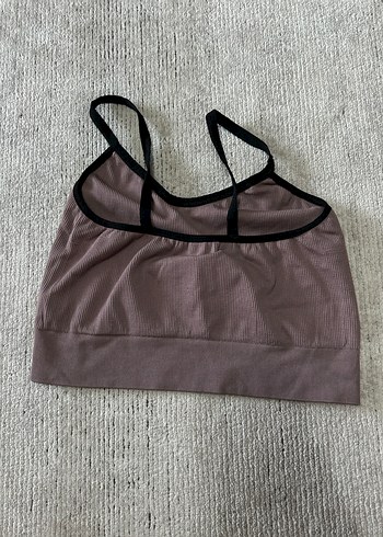 Diğer Askılı Kahverengi Crop Top