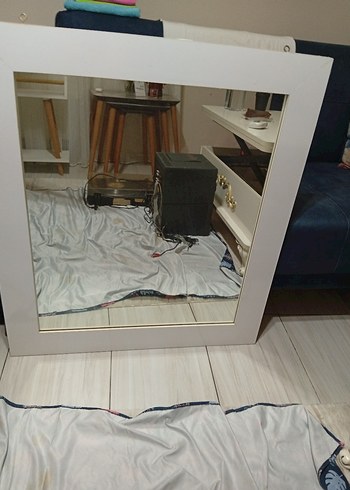 Beyaz Çerçeveli Kare Ayna MDF - Görsel 3