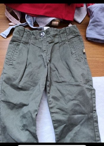 kız Çocuk Bol Kesim Kemerli Kot Pantolon - Görsel 2