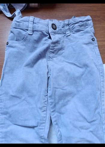 Gri simli kız Çocuk Kot Pantolon - Görsel 2