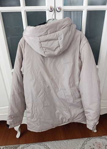 Bej Kapüşonlu Erkek  Mont - Görsel 4
