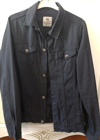 Düğmeli Lacivert erkek Denim Ceket - Görsel 2