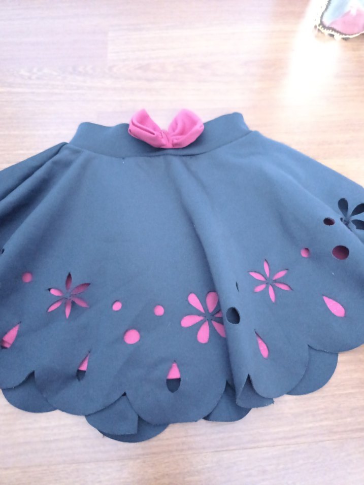 Kız Çocuk Renkli Desenli Fırfırlı Etek - Görsel 2