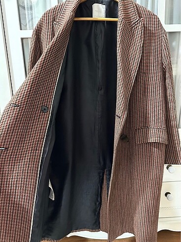 m Beden kahverengi Renk Mango uzun Oversize kaban