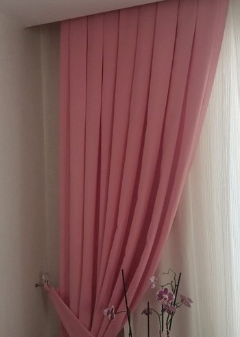 Beden Modern Klasik Pembe Perde