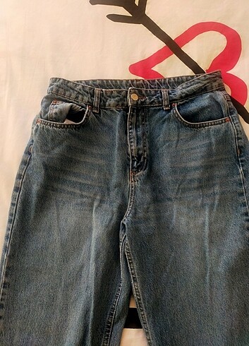 40 Beden mavi Renk Mom Jean mavi kot pantolon