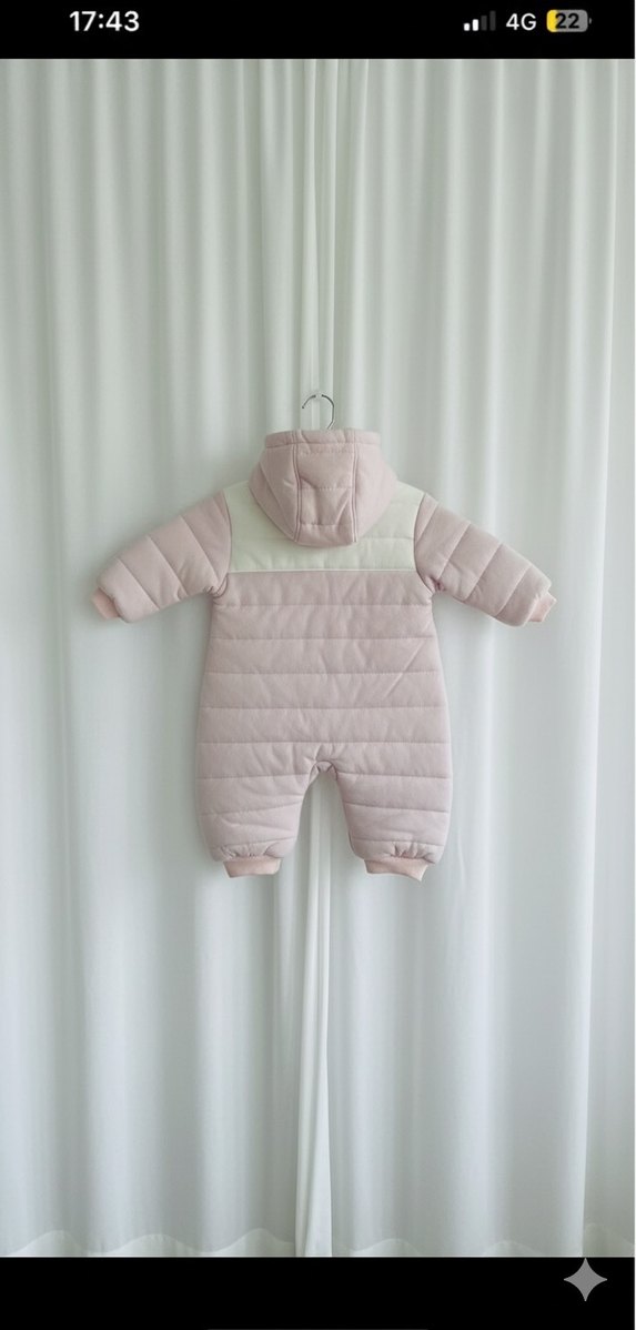 Kız Bebek Fermuarlı Pembe Tulum - Görsel 2