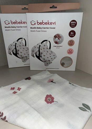 Çiçek desenli müslin bebek battaniyesi - Görsel 2