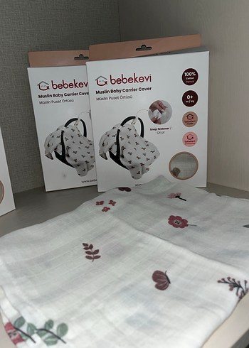 Çiçek desenli müslin bebek battaniyesi - Görsel 3