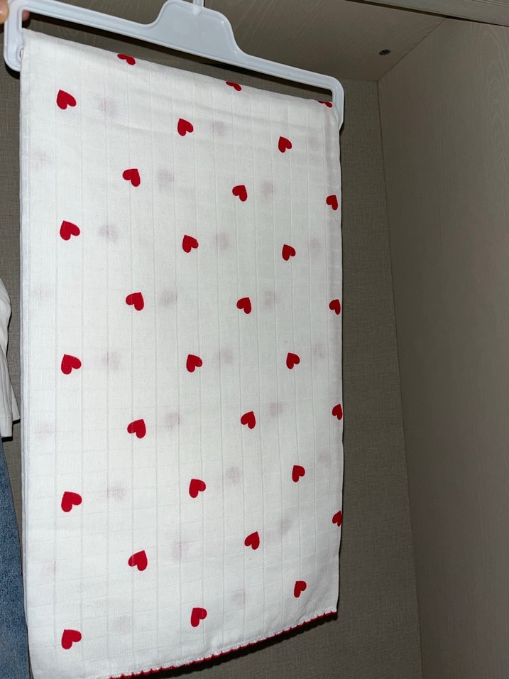 Beyaz Kalp Desenli bebek battaniyesi - Görsel 2