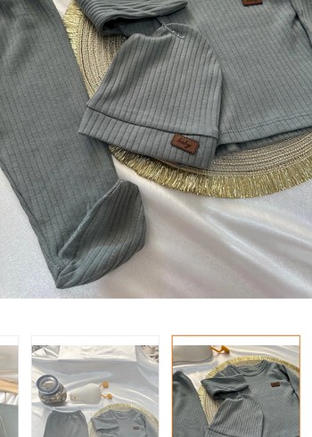 Pamuklu 3lü Bebek Takımı - Görsel 3