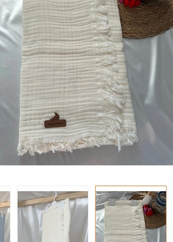 4 katlı pamuklu battaniye - Görsel 2