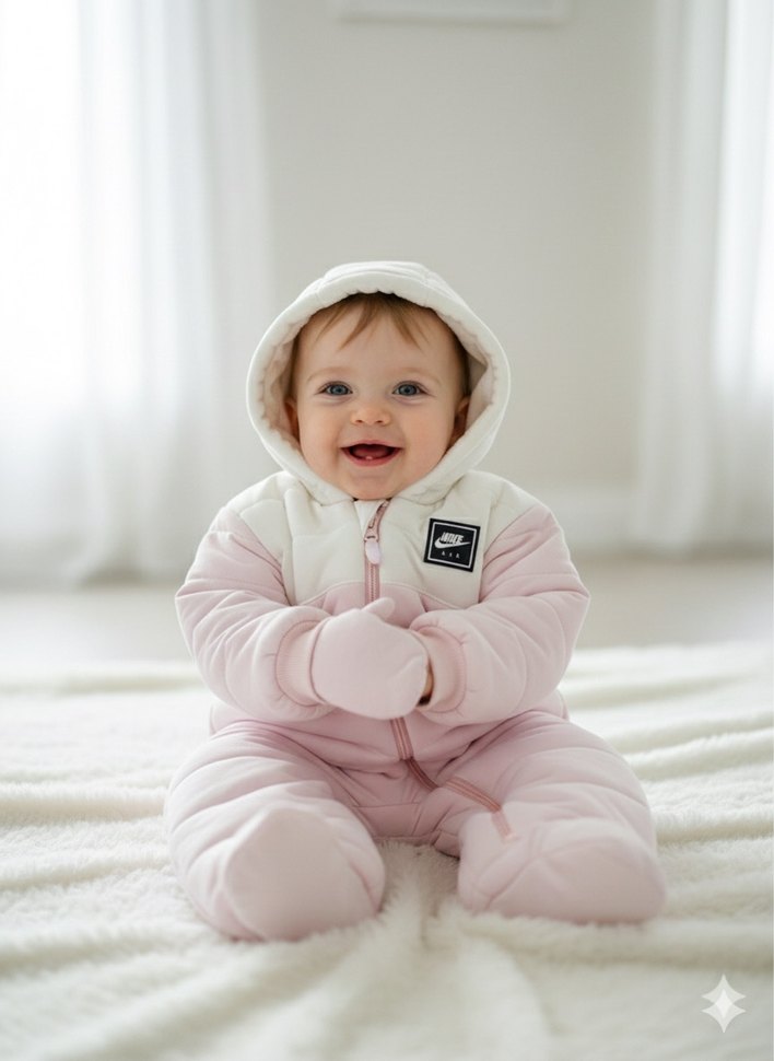 Bebek Kız Puff Mont Tulum Beyaz - Görsel 2