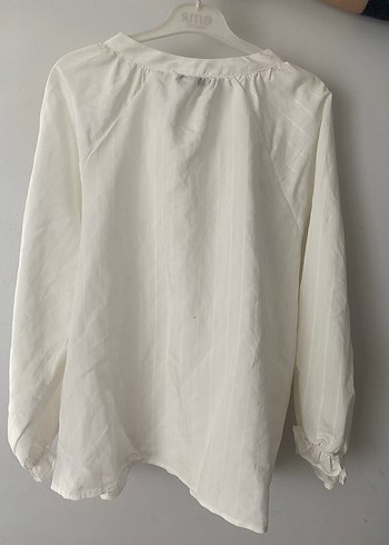 Kadın Beyaz Keten Bohem Salaş Gömlek - Görsel 4