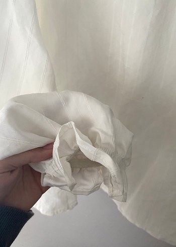 Kadın Beyaz Keten Bohem Salaş Gömlek - Görsel 5