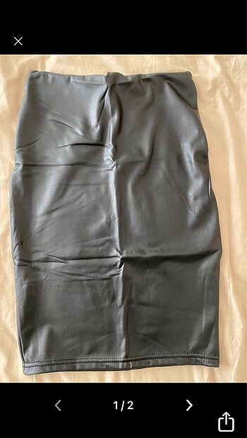 Bershka L beden deri pantolon be etek - Görsel 3