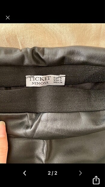 Bershka L beden deri pantolon be etek - Görsel 4