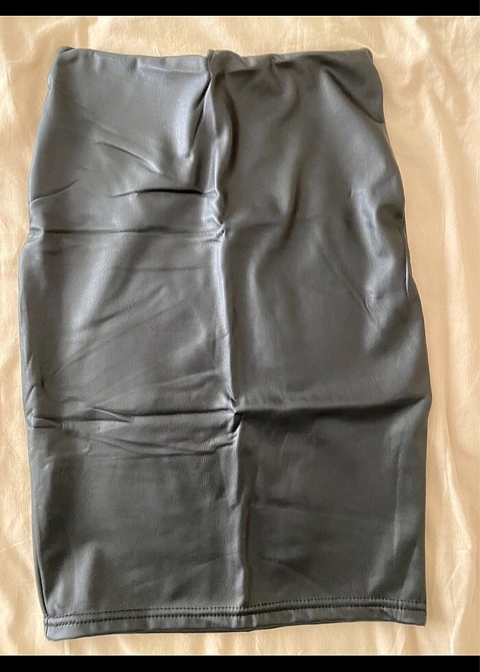 Bershka L beden deri pantolon be etek - Görsel 3