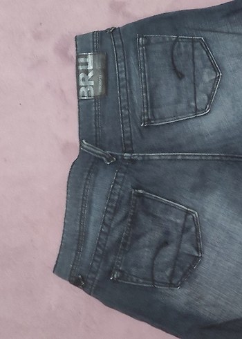 40 Beden Kadın Koyu Renk Mini Denim Şort