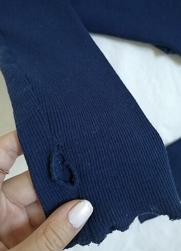 s Beden lacivert Renk crop bluz 