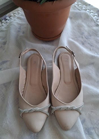 Bej Kadın Akşam Ayakkabısı - Görsel 2