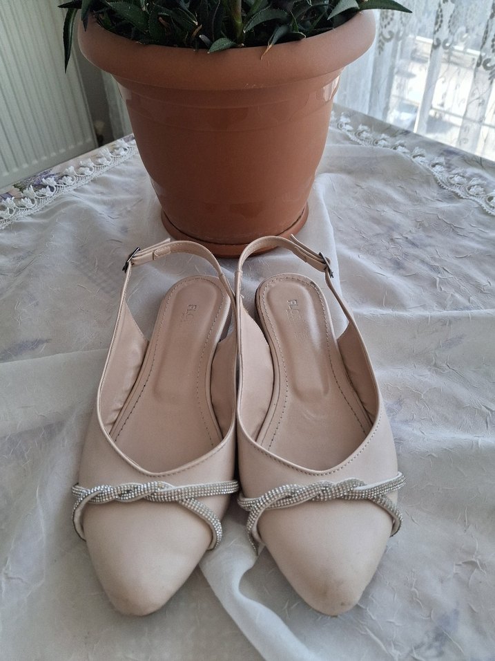 Bej  Kadın Akşam Ayakkabısı - Görsel 5