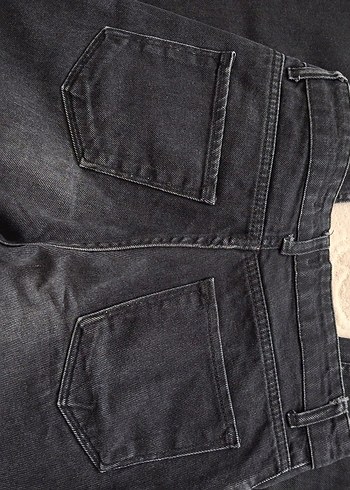 Gri Kadın Bol Kesim Midi Kot Pantolon - Görsel 5