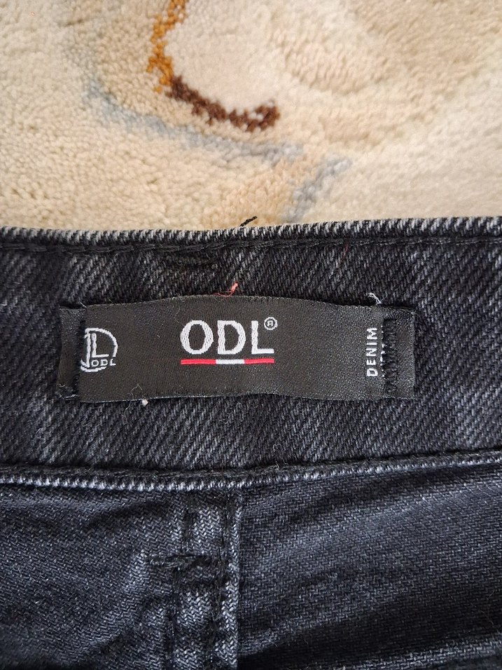 Gri Kadın Bol Kesim Midi Kot Pantolon - Görsel 4