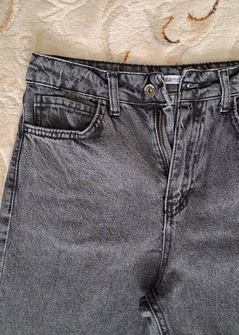 Gri Regular Fit Kadın Denim Pantolon - Görsel 2