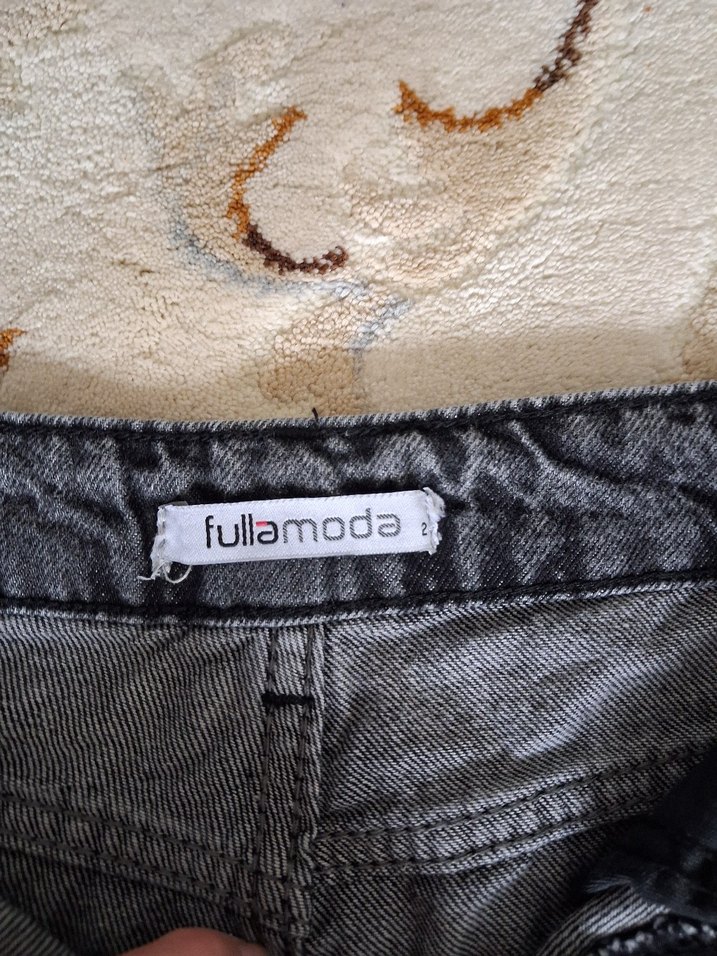 Gri Regular Fit Kadın Denim Pantolon - Görsel 3