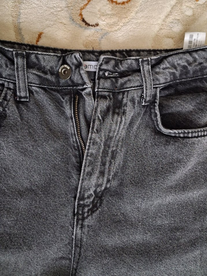 Gri Regular Fit Kadın Denim Pantolon - Görsel 4