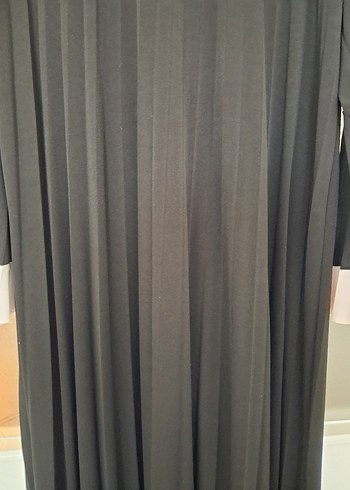 Uzun Siyah Piliseli Kadın Elbise - Görsel 6