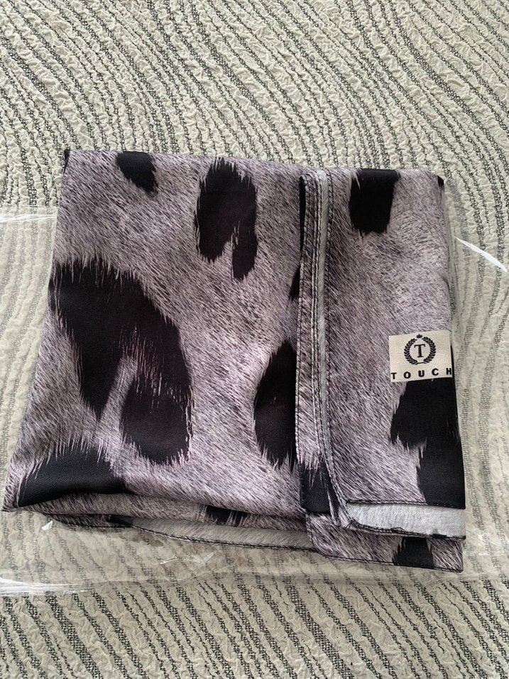 Gri Kürk Detaylı Kadın şal - Görsel 2