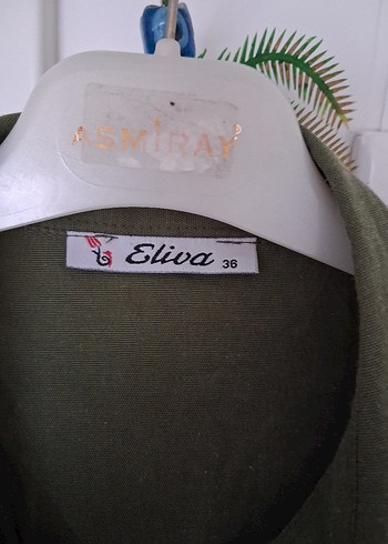 Düğmeli Haki Midi Keten Ceket - Görsel 2