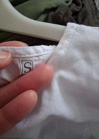 Beyaz Keten Kadın Bluz - Görsel 3