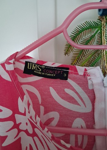 Pembe Desenli Bohem Uzun Elbise - Görsel 6