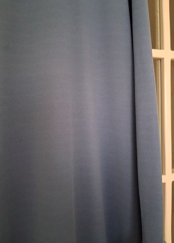 Mavi Uzun Kollu Salaş Elbise - Görsel 4