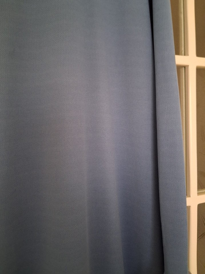 Mavi Uzun Kollu Salaş Elbise - Görsel 4