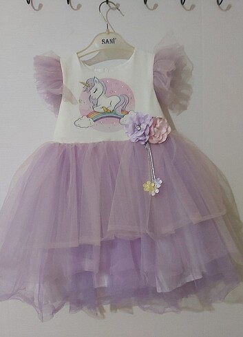 CHERRYS BEBEK Unicorn Kiz Çocuk Elbise 