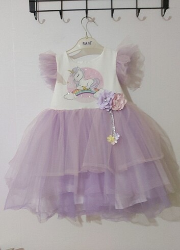 24-36 Ay Beden CHERRYS BEBEK Unicorn Kiz Çocuk Elbise