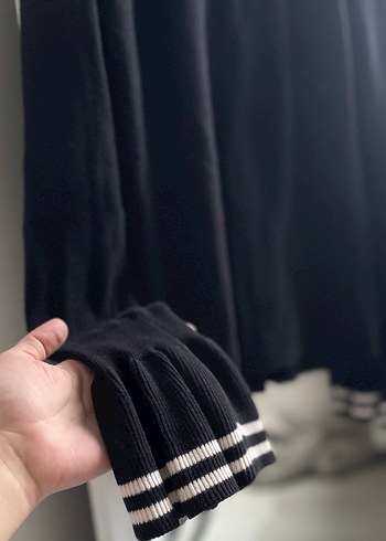 Siyah Yüksek YakalıKadın Kazak - Görsel 2