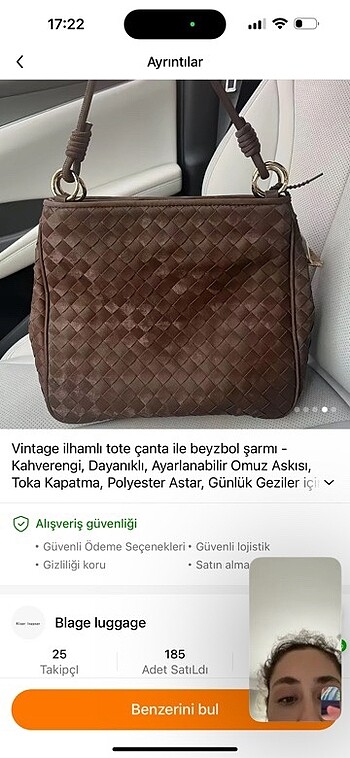  Beden kahverengi Renk Çanta