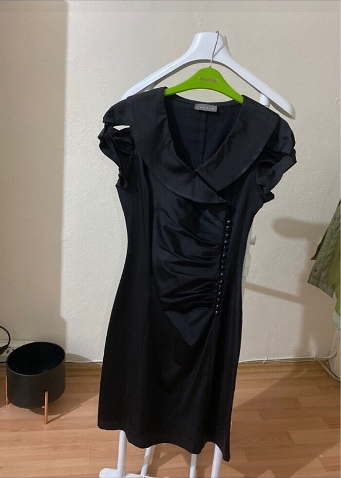 Siyah Midi Boy Abiye - Görsel 2