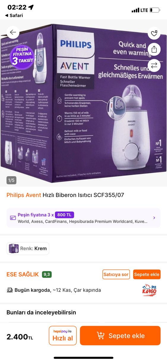 Philips Avent Bebek Biberon ısıtıcı - Görsel 4