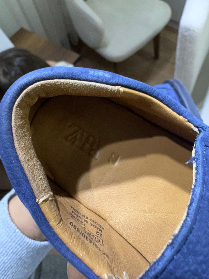 Mavi Süet Erkek Çocuk Özel Ayakkabı - Görsel 4