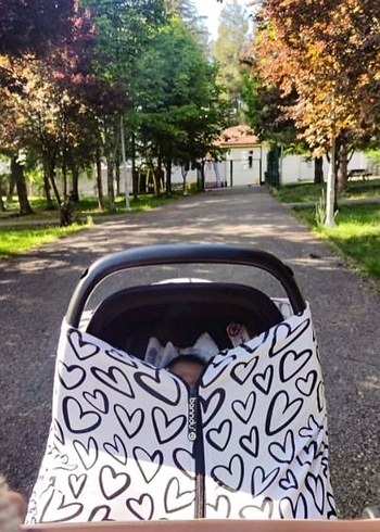 Banndu marka Beyaz Desenli Emzirme Örtüsü - Görsel 3