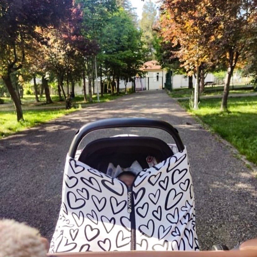 Banndu marka Beyaz Desenli Emzirme Örtüsü - Görsel 3