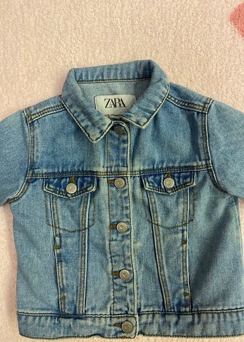 Kızlar için Mavi Denim Düğmeli Ceket