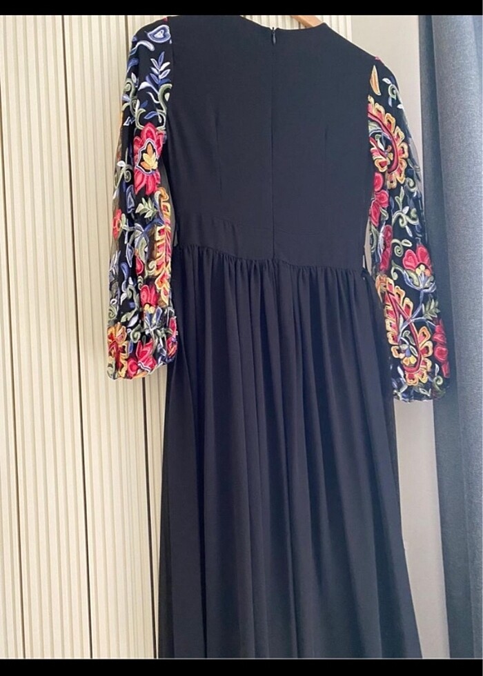 Meri store şifon kol detaylı elbise - Görsel 3