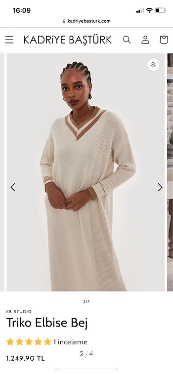 Kadriye Baştürk triko elbise - Görsel 2